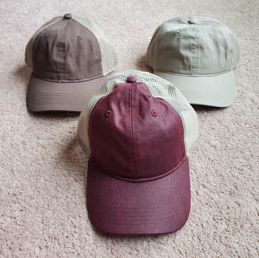 Bundle of 3 Hats ( Brown, Red, Tan)
